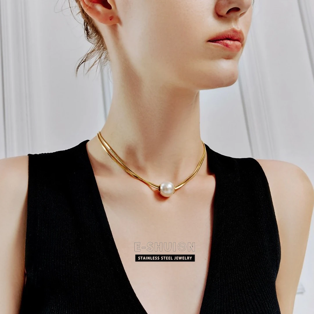 钛钢仿珍珠吊坠 Q·M  【温柔白月光】 轻奢气质款珠珠项链