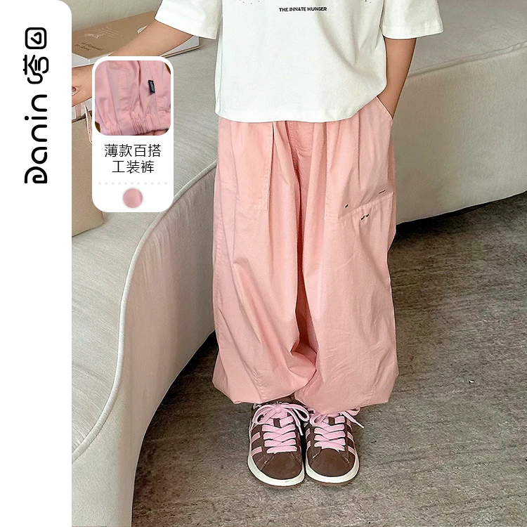 【嗒囜】儿童夏季薄款时尚百搭工装裤洋气防蚊裤男女童宽松休闲裤子