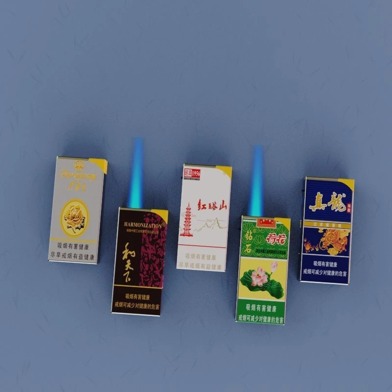 芙蓉黄万宝路打火机和天下红双喜真龙烟语直冲火机耐用设计潮礼物