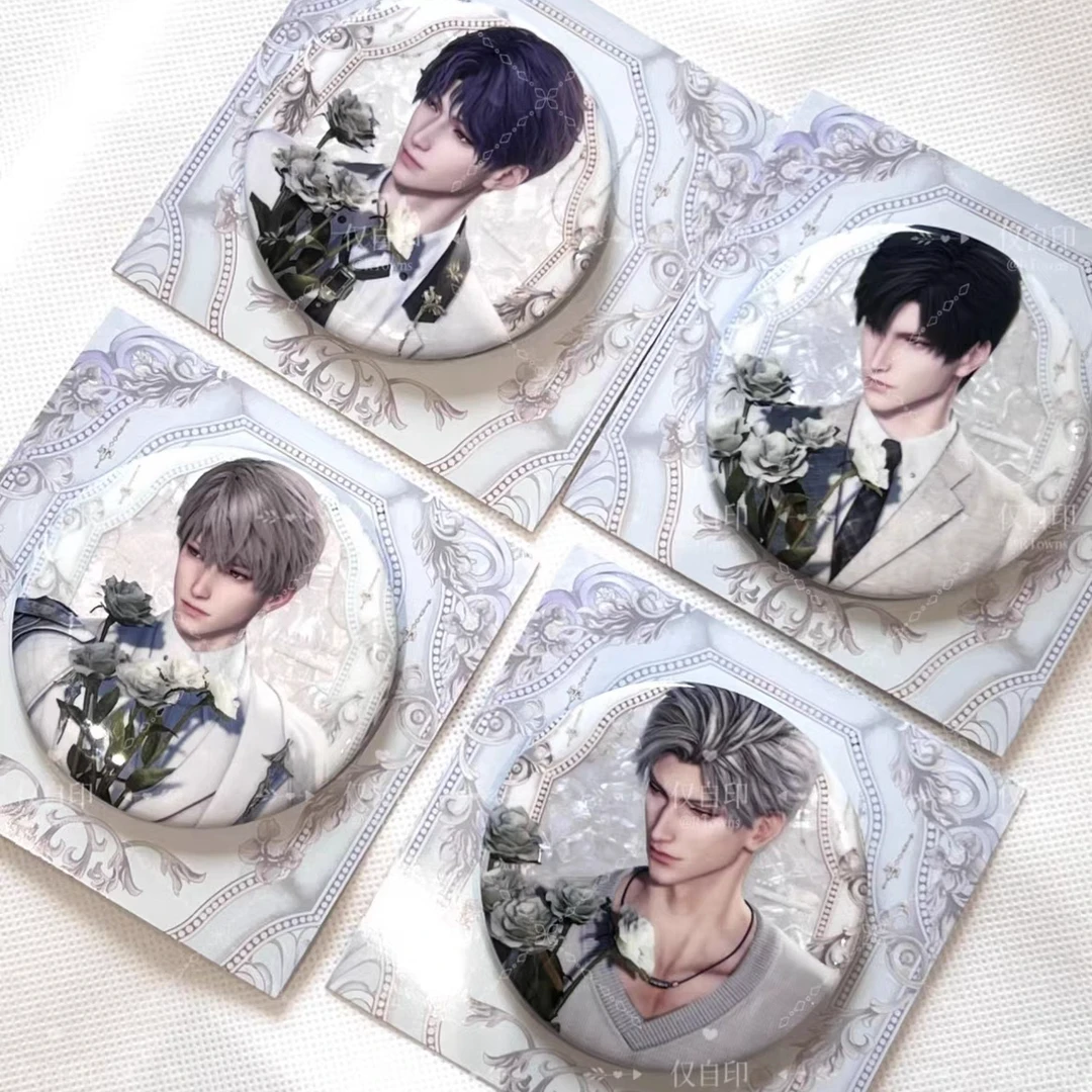 恋与深空周边同人捧花系列秦彻黎深祁煜沈星回白瓷吧唧徽章送朋友