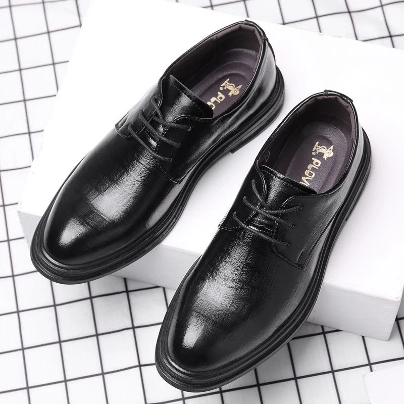 真皮牛皮手工皮鞋2025春季新款软底软面休闲皮鞋新郎