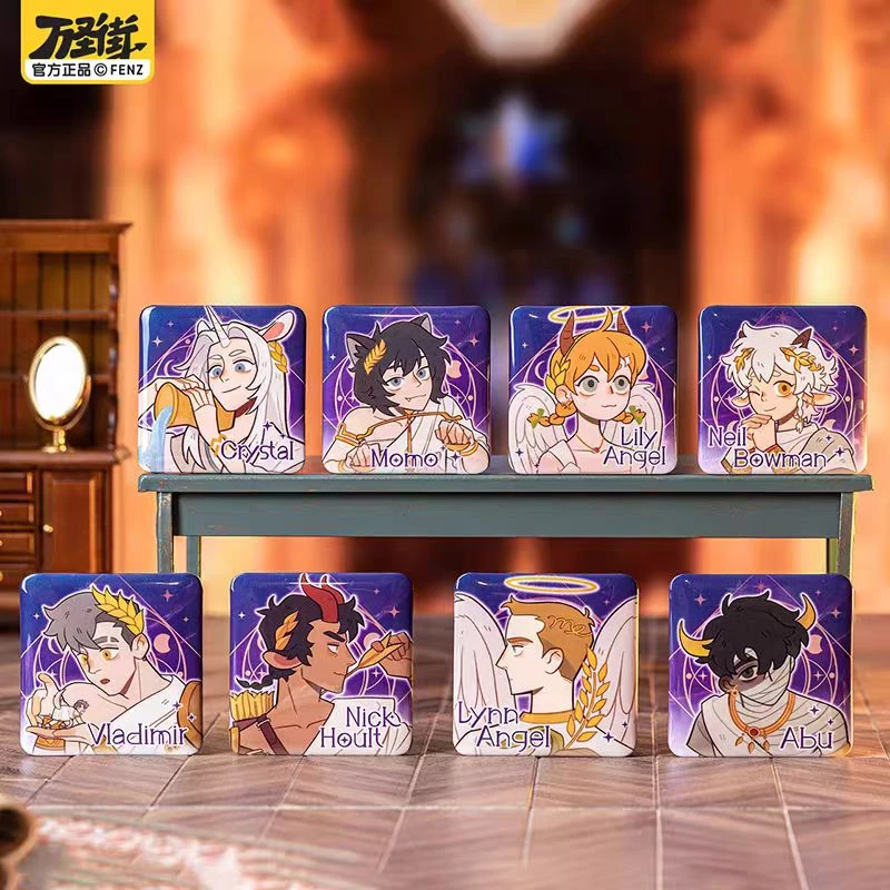 非人哉【万圣街 星座系列】马口铁徽章盲盒 方形吧唧