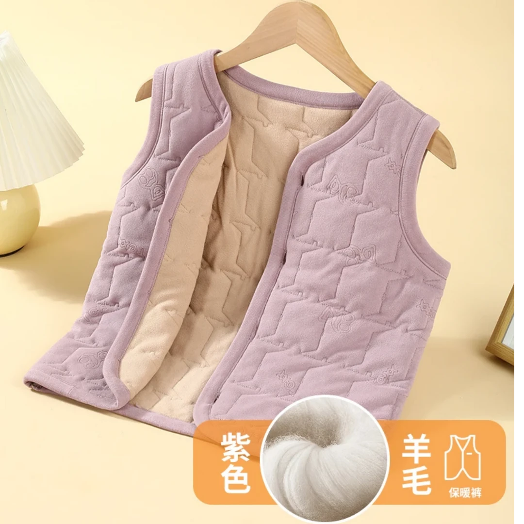 411275《马甲》韩版儿童校服神器内胆棉服马甲打底冬季加绒保暖马甲