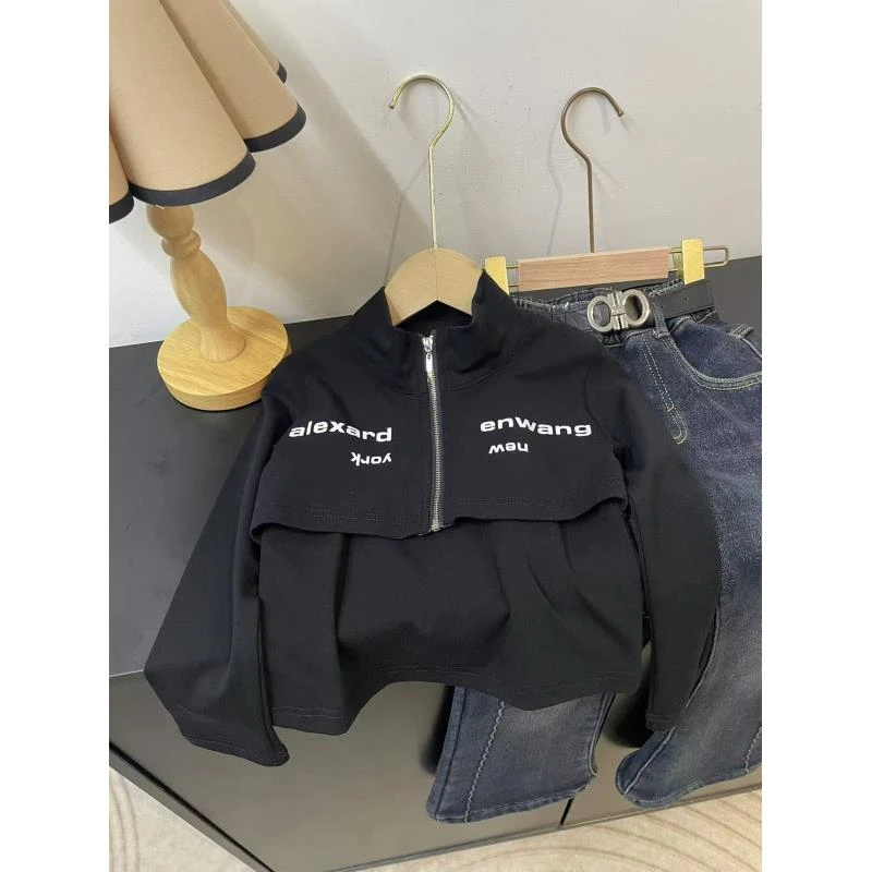 410205《黑》优选韩版秋季儿童辣妹舒适百搭时尚打底衫