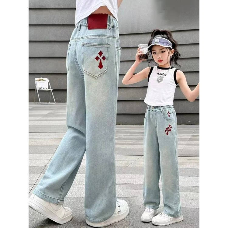 406484《现》优选韩版儿童休闲舒适洋气韩版休闲牛仔裤