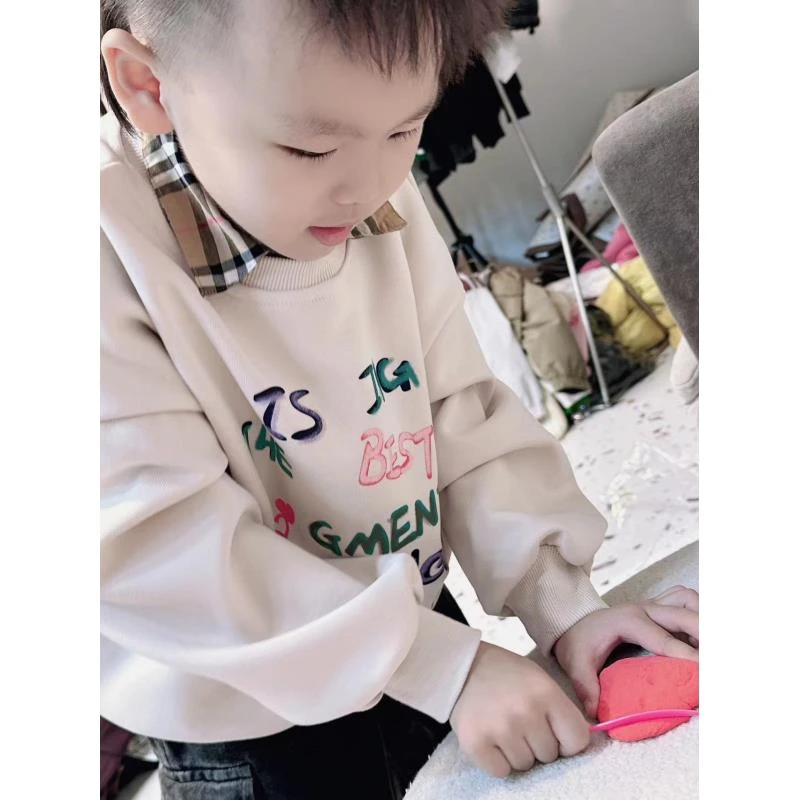 309357《现》优选韩版儿童休闲舒适时尚百搭洋气印花卫衣