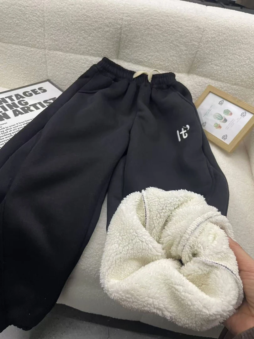 412070《现》优选韩儿童休闲舒适洋气日常冬季加绒休闲裤