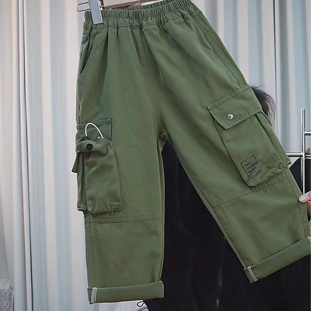 403072《黑》春款优选儿童男女洋气日常时尚百搭休闲裤