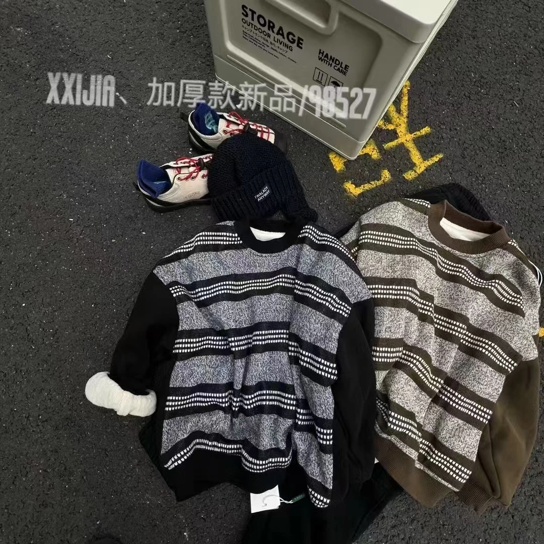 410060《现》韩版儿童日常舒适冬款百搭洋气加绒加厚卫衣