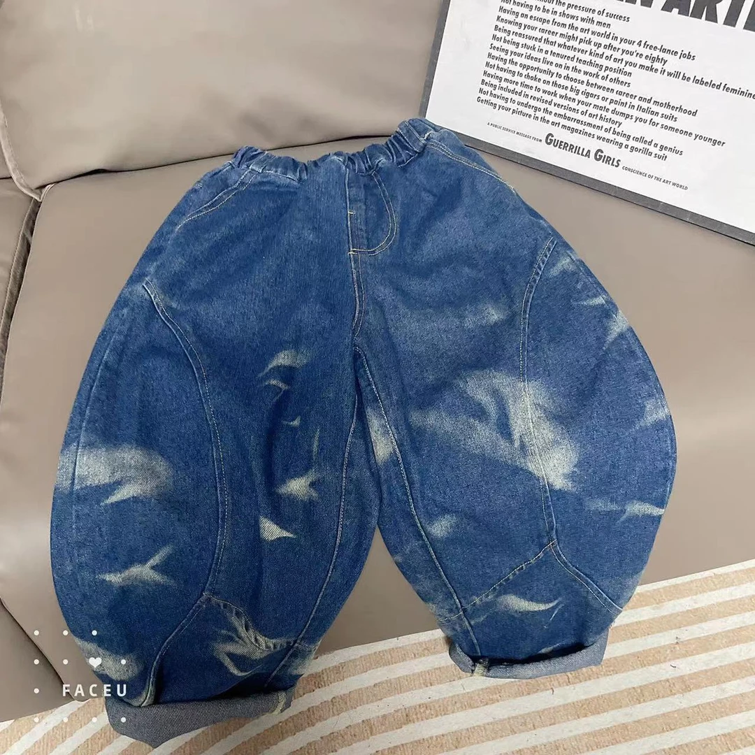 310189《现》优选韩版儿童休闲舒适日常洋气潮流牛仔裤