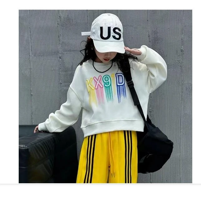 405099《现》优选韩版儿童休闲舒适时尚洋气日常套头卫衣