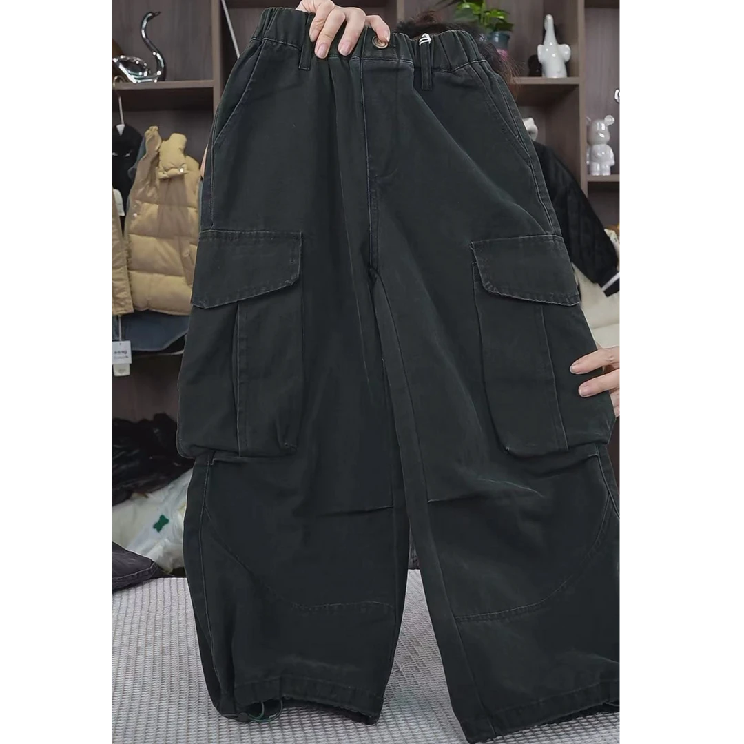 409223《墨绿》优选韩版秋季儿童休闲舒适洋气百搭休闲裤