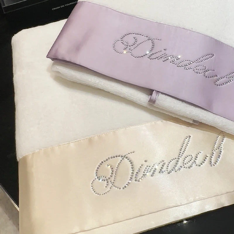 DIMDEVL/汀黛烫钻纯欲浴巾女时尚性感速干吸水洗澡裹巾纯棉