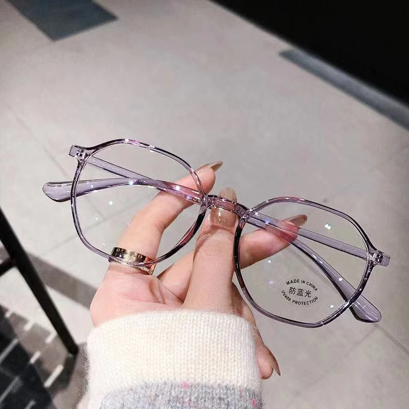网红超轻时尚防辐射学生潮流防蓝光护目护眼多边形无度数近视镜框