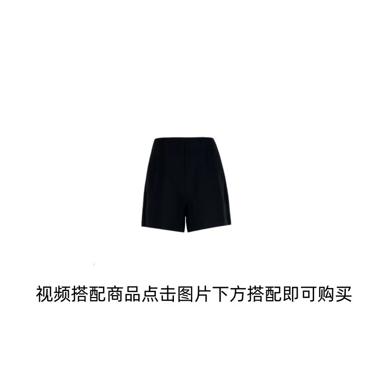 美洋MEIYANG 马丁尼西装短裤 立体剪裁高腰微阔腿A字显瘦