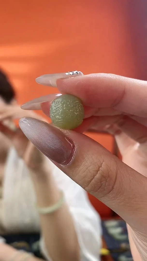 【闪购商品】和田玉挂件未镶嵌龙珠 约13mm