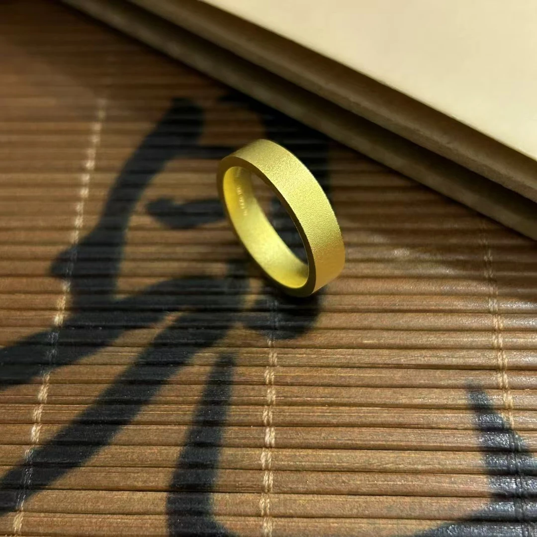 足银戒指 【KING】包银轻奢穿搭戒指女简约高端百搭古法扁戒