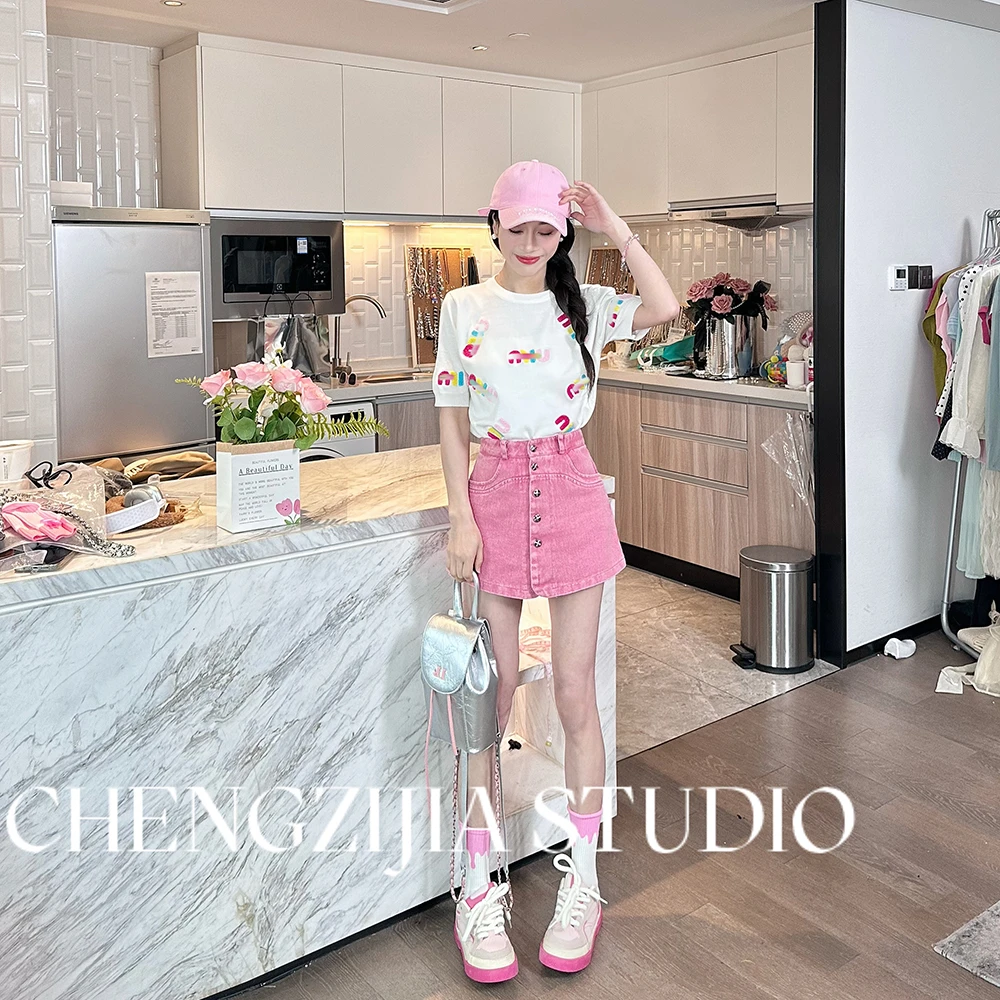 【裴诗婷】橙子·studio 【彩虹甜心】TX0355独特上衣超好看显瘦小衫05