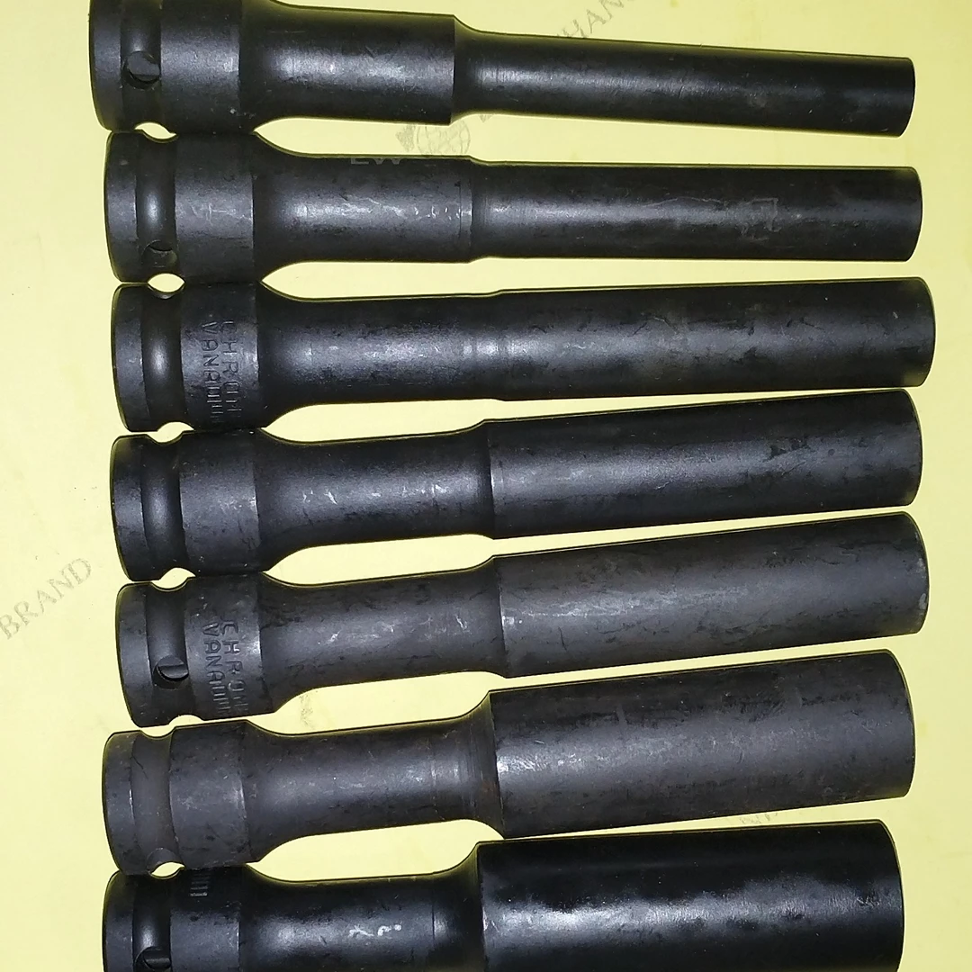 电动扳手套筒1/2铬钒钢长而薄套筒 电动车维修工具.摩托车修理工