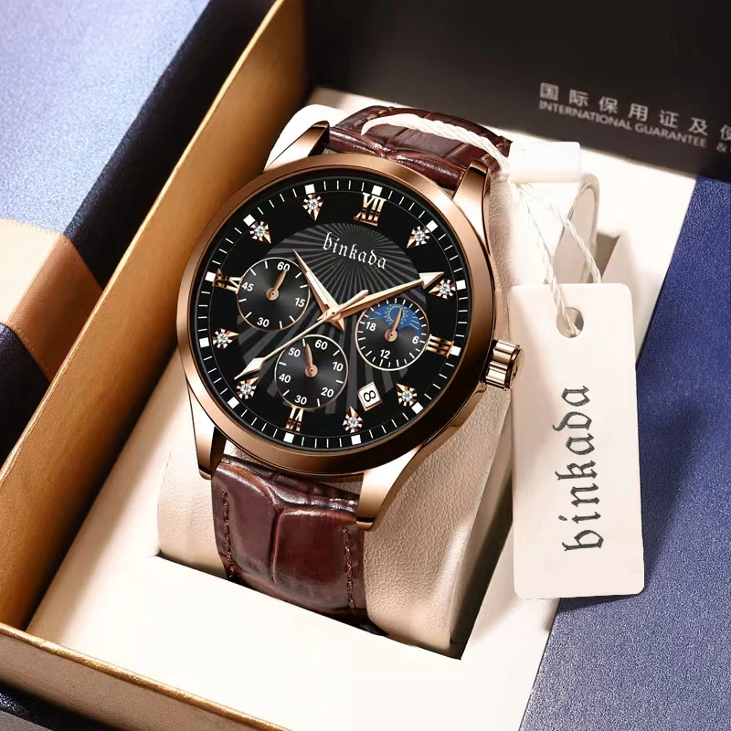 Binkada宾卡达2024新款潮流男士石英腕表-4003