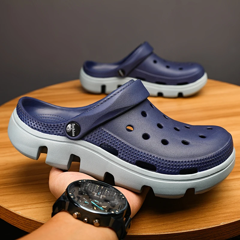 潮流男款2024新款外穿踩屎感防滑防臭eva凉鞋包头大码增高拖鞋