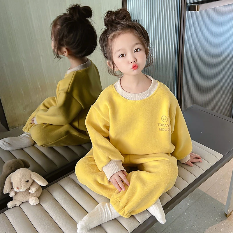 儿童睡衣女孩春秋衣服网红春季女宝宝家居服套装外穿洋气女童春装