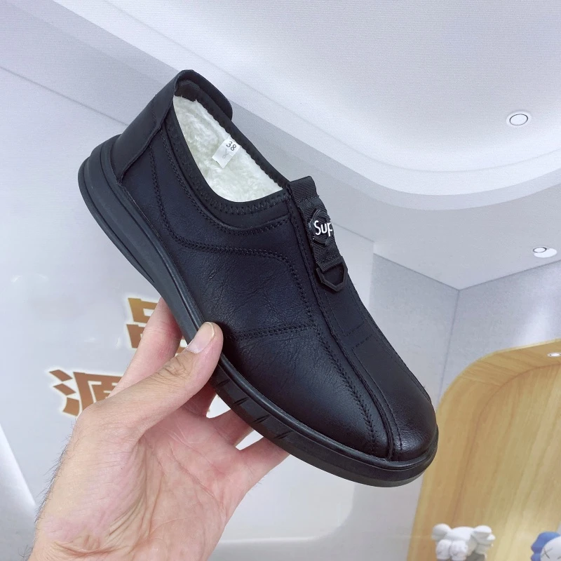 【断码】男鞋休闲棉鞋冬季加绒加厚保暖棉皮鞋701