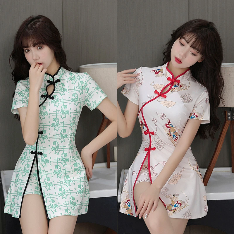 足浴足疗技师工作服女2023夏季性感连衣裙旗袍养生馆会所采耳工衣