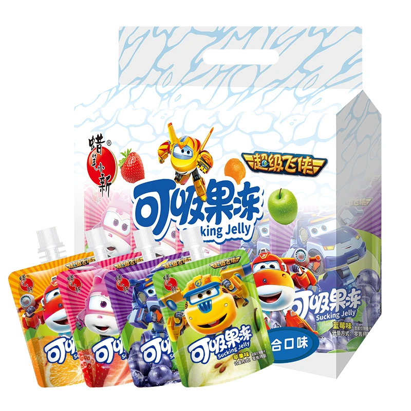 蜡笔小新 680g超级飞侠联名可吸果冻儿童独立包装零食LB