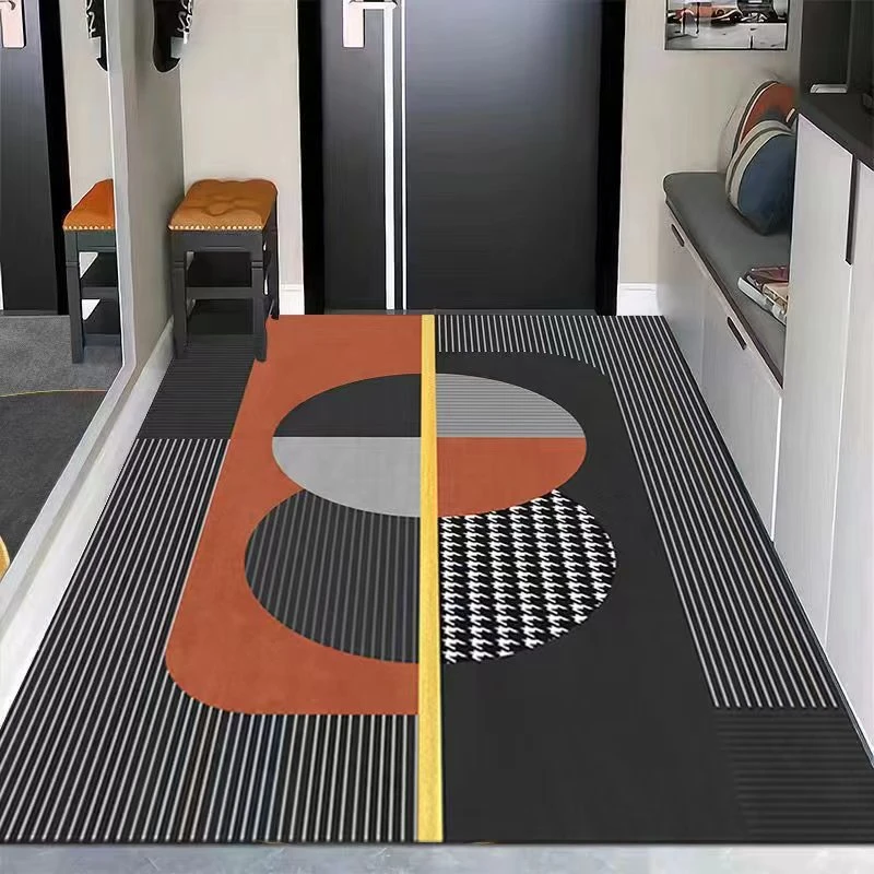 防滑吸水皮革进门脚垫，玄关门垫，可擦免洗可裁剪