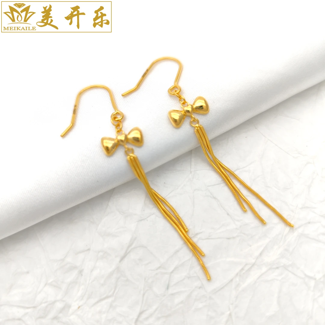 7101美开乐珠宝饰品时尚耳钩蝴蝶结流苏百搭女款饰品时尚首饰直播