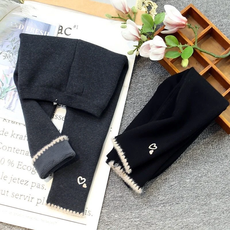 【童梦缘】女童加绒打底裤儿童一体绒裤子秋冬新款大中小童弹力裤