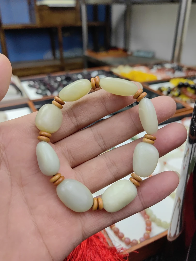 和田玉手串小独子