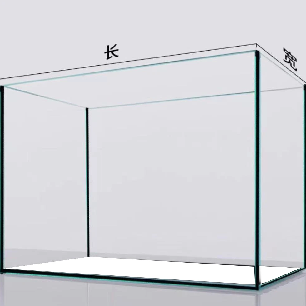 【40-黑胶鱼缸-套装】黑胶超透玻璃鱼缸 办公室书房桌面鱼缸