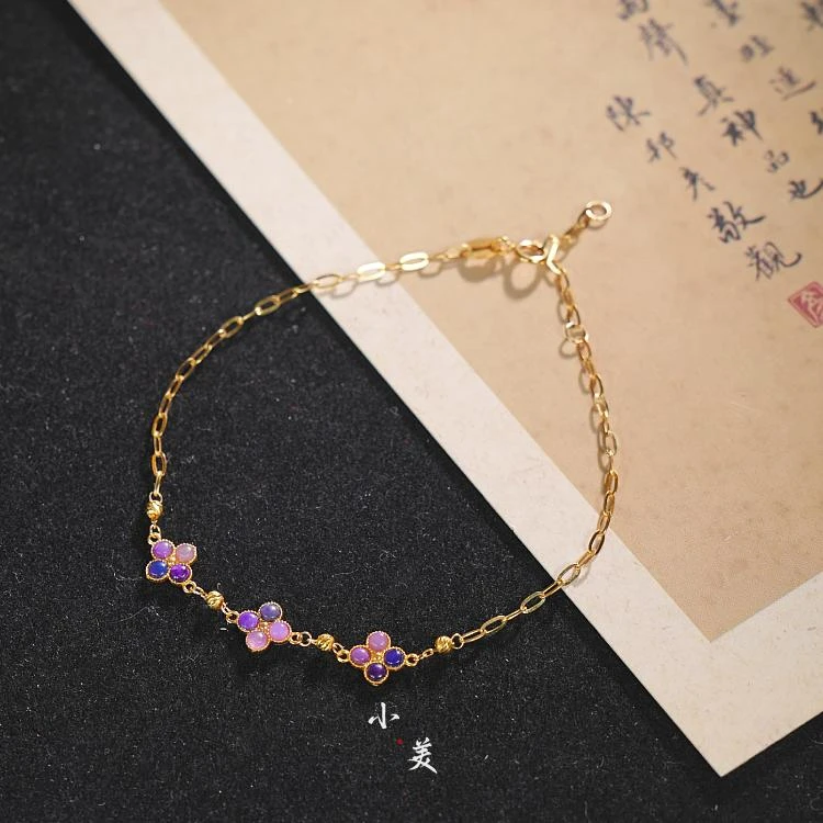 18K金舒俱来四叶草手链（多样性发）G9520