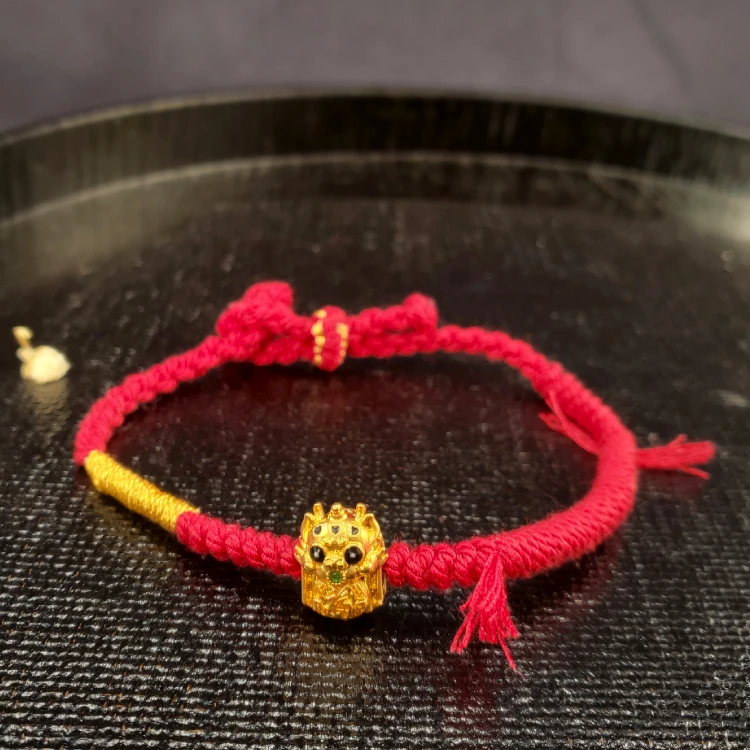 18K金龙宝宝红绳手绳 龙年新年款G5894