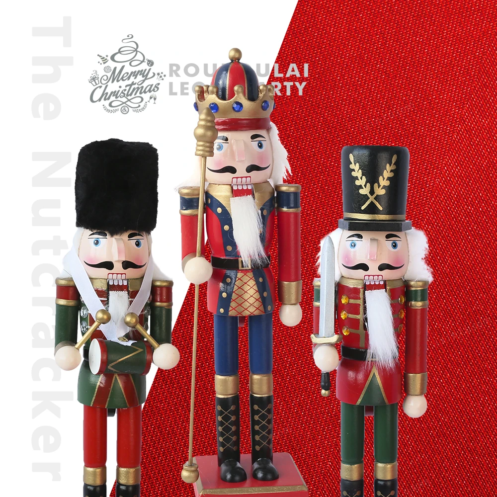 胡桃夹子人偶士兵摆件橱窗摆设生日礼物圣诞节送礼木质场景男女友