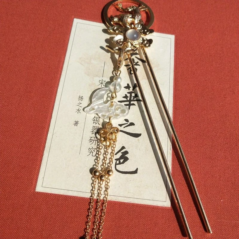 汉服配饰宫廷头饰玉兔祥云唐风明制华丽对簪古装发簪对钗超仙发饰