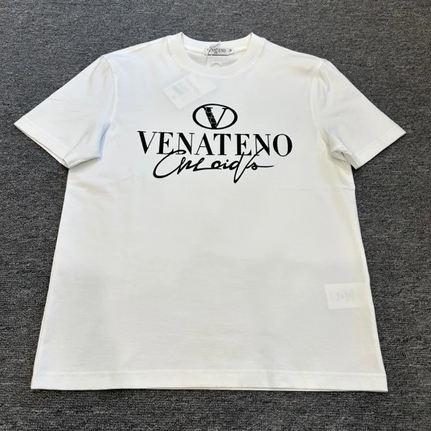 【VENATENO】休闲时尚男士圆领夏季修身百搭纯棉t恤轻奢经典黑白