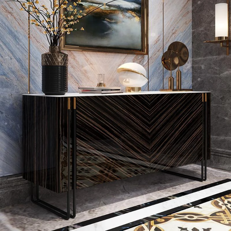 入户玄关柜轻奢风家用门口客厅收纳储物隔断装饰柜高档餐边柜