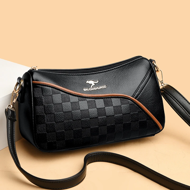 米琦袋鼠时尚百搭中年女士单肩包休闲大气简约优雅风妈妈款斜挎包