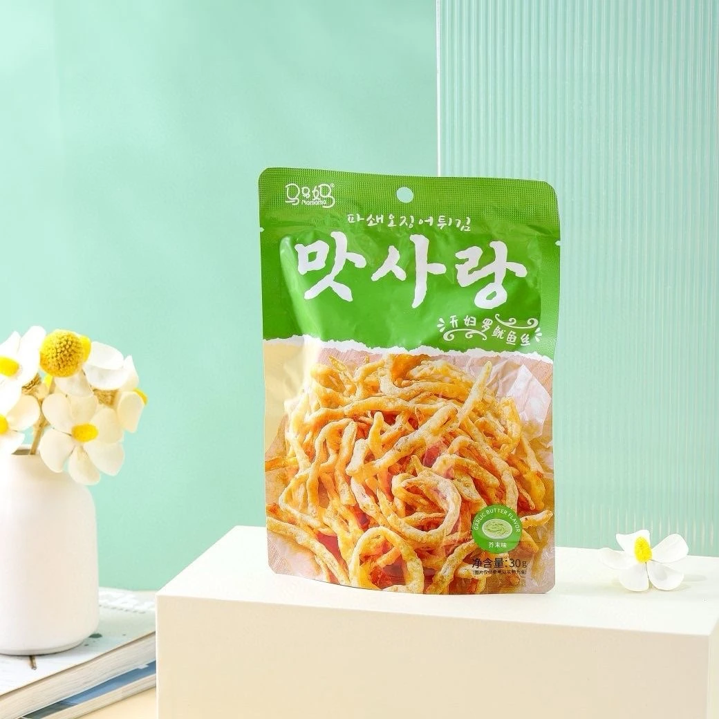马马妈天妇罗鱿鱼丝即食小袋装办公室下午茶网红休闲零食蒜香黄油