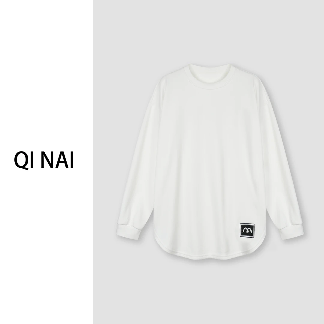 七奈推荐 【佰缘】时尚百搭休闲宽松加绒保暖卫衣QN11908