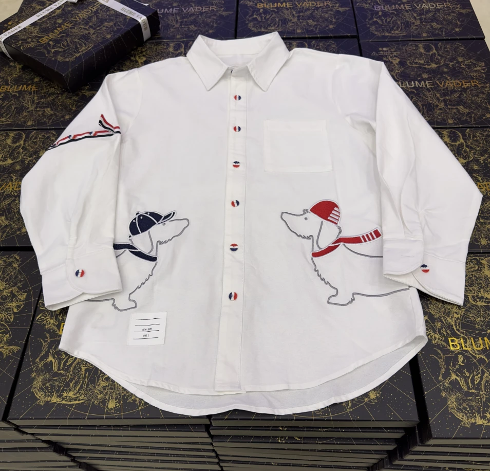 2025新款秋夏双狗情侣衬衫S6002