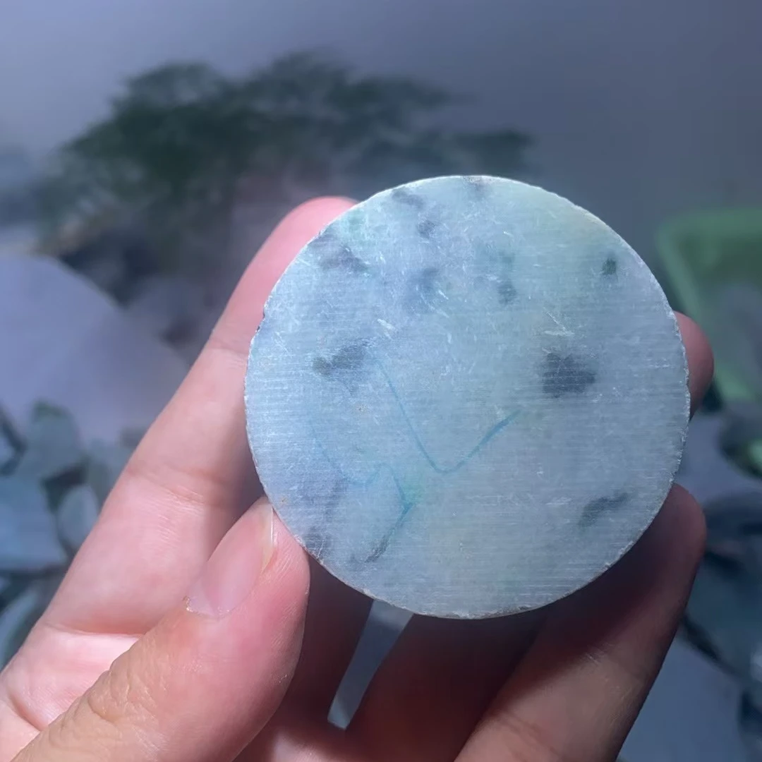 天然A货玉石镯心随机发