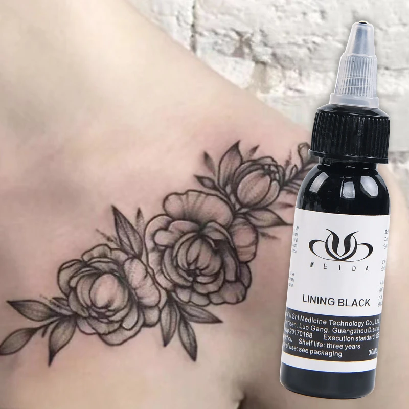 半永久小纹眉色料正品纯植物纹身色料模板套装纹眉色料用品工具