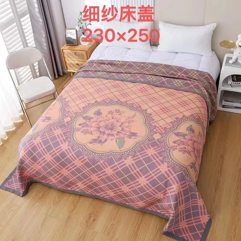 大牡丹】2.3*2.5米床盖四季通用秋冬新款双面款加厚保暖床单