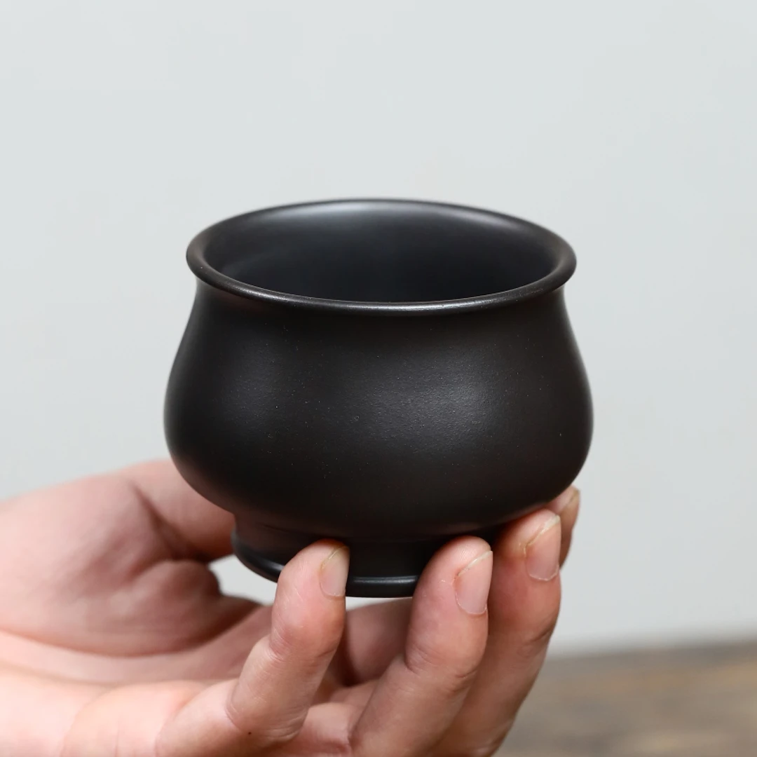 宜兴紫砂杯纯全手工主人杯原矿石黄泥茶杯大号品茗杯单杯大容量杯