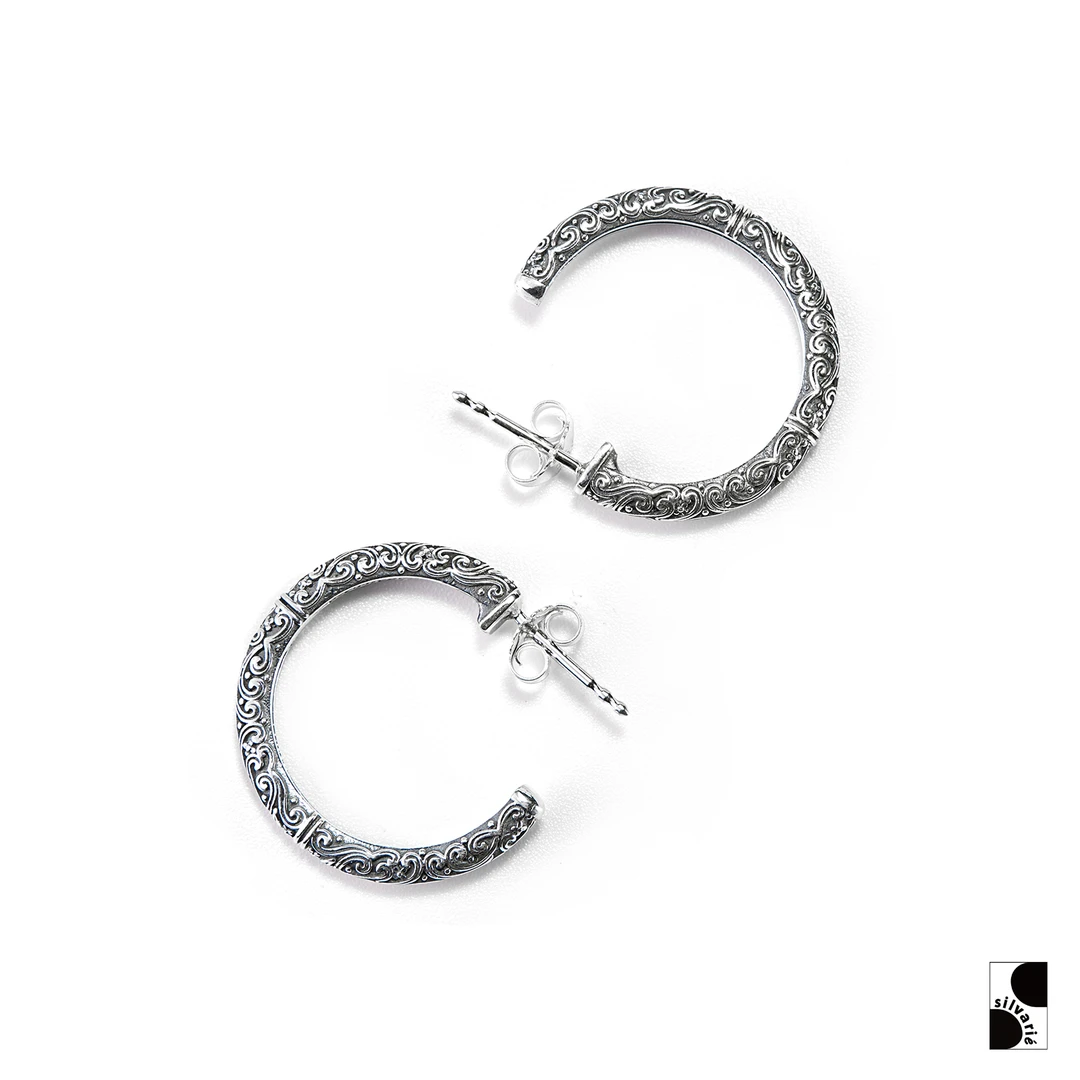 925银耳饰 =silvarie=GEROCHRISTO 希腊纯银小号圆环耳环耳钉耳饰