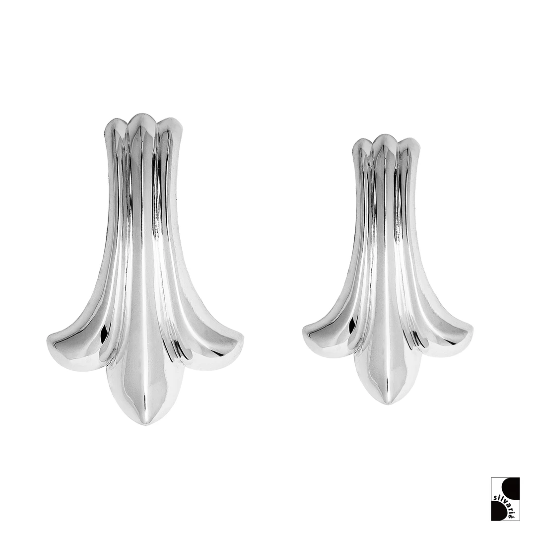 吊坠925银 =silvarie=GOGOLLAM 小众设计美式简约 纯银鸢尾花吊坠